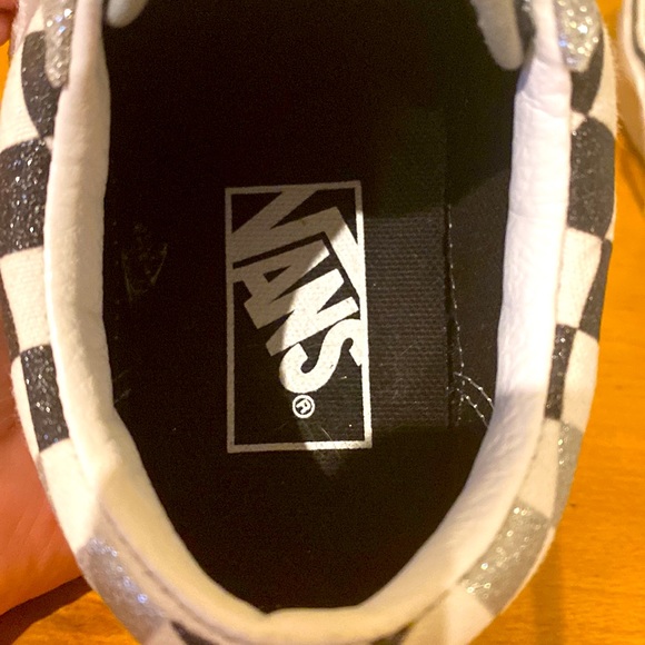 Vans Glitter Checkerboard Old Skool lace up low top sneakers mens 3.5 womens 5 - Picture 6 of 8